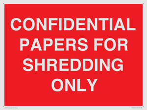 CONFIDENTIAL PAPERS FOR SHREDDING ONLY